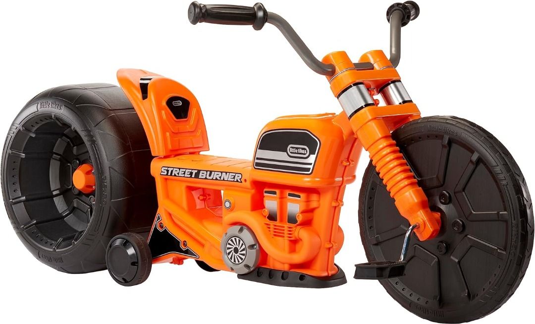 Little Tikes Street Burner Ride On with Motorcycle Styling Adjustable Seat Durable Wheels Removeable Training Wheels for Kids Children Toddlers