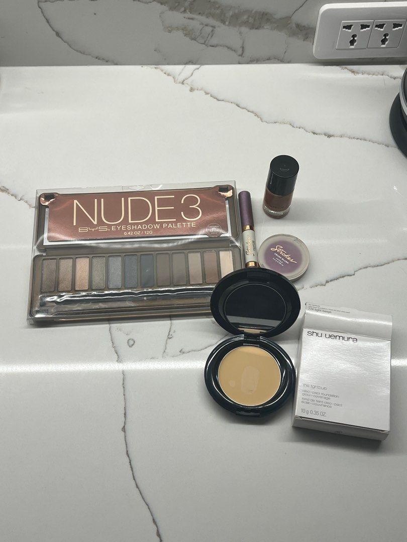 MAKE UP SET! TAKE ALL FOR 690 (Category: Makeup) located in Quezon City. Submitted by envti (Listing ID 1296516884, Image 1). Description: BYS Palette - Unopened and orig alone is 700 Shu Umeura - retails for more than 3000+ but was bought years back (so probably expired but was sealed only swatched recently) Strokes eye paint - unopened Strokes blush in crush Colourette in ACA.