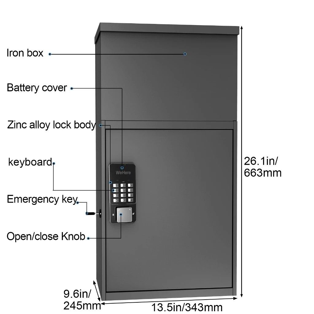 Medium Parcel Safe Drop Box with Smart App64885065689089110