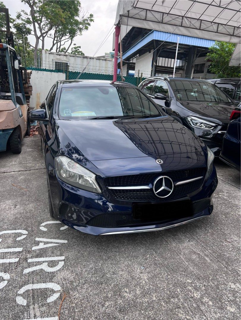 Mercedes-Benz A-Class Hatchback A180 Style (A) (Category: Used Cars) located in Singapore. Submitted by cthng (Listing ID 1296488916, Image 1). Description: Very well maintained by lady owner. New brake pads and back rotors and coolent tank just changed recently New radiator March 2026 New rear suspension and battery Jan 2026 Front absorber changed in may 2024. November 2023 changed auxiliary battery, battery, steering rack, front lower arm, lowe