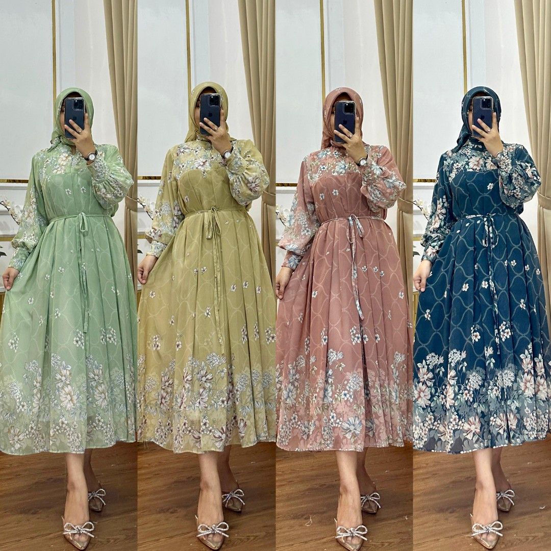 Dress midi cantik hot sale