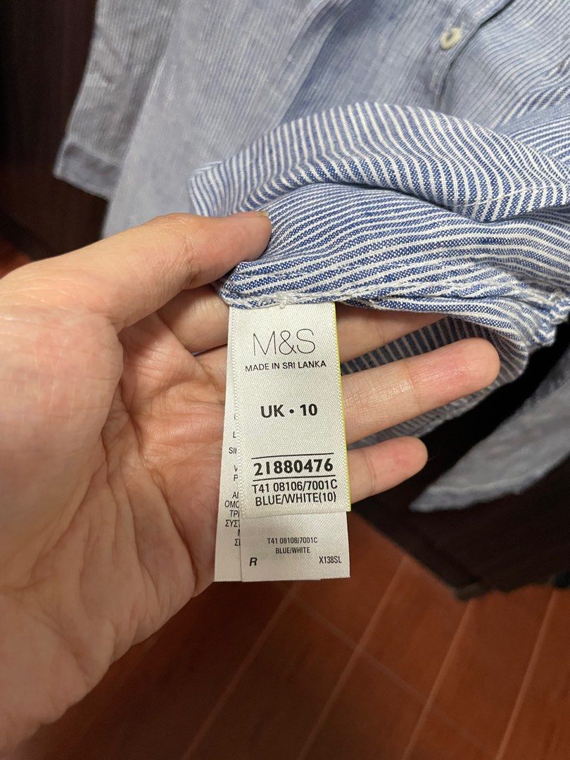 M&S Blue & White Stripes Polo Shirt (Category: Longsleeves) located in Tarlac. Submitted by eunicebc (Listing ID 1296554190, Image 3). Description: .