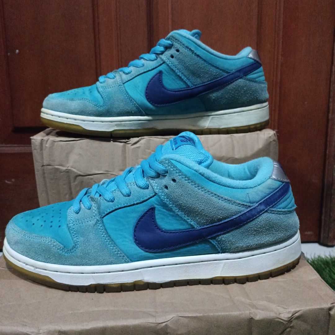 Nike SB dunk Low Pro Blue Fury size 42/26,5cm, Fesyen Pria, Sepatu ...