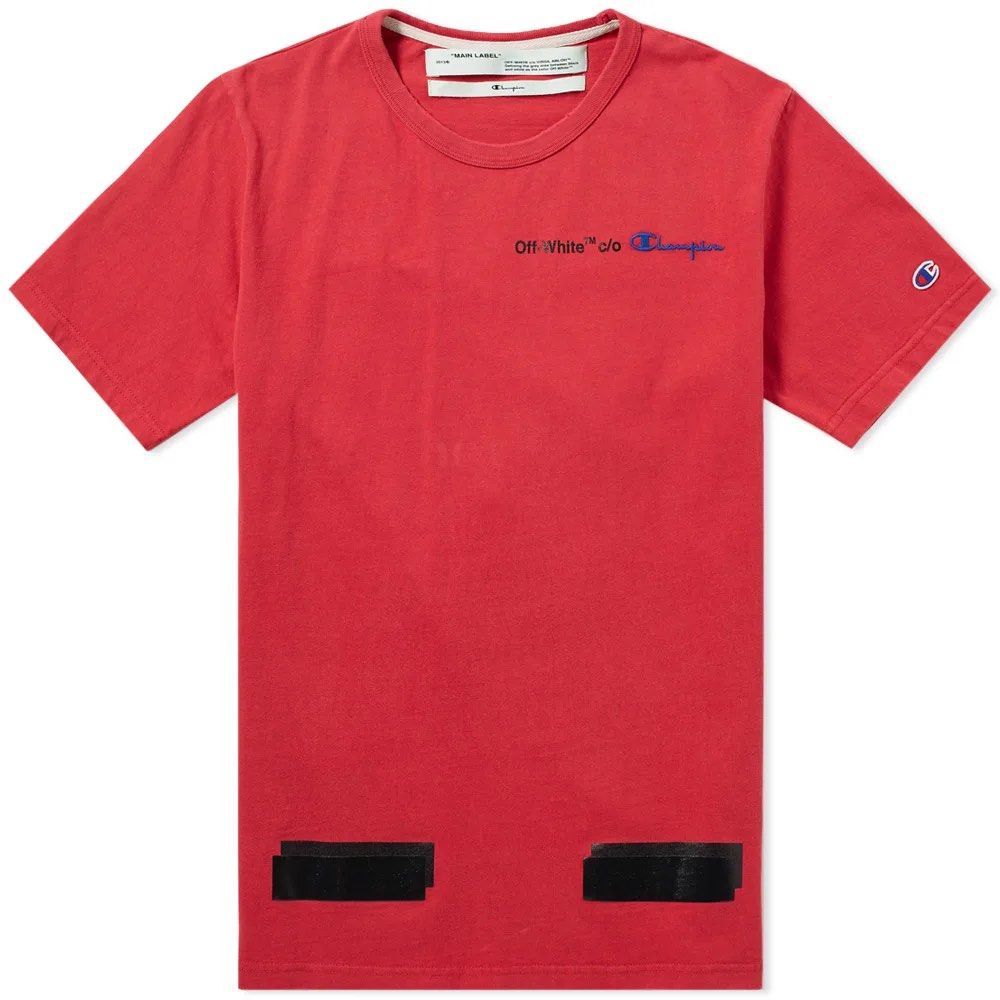 Off white x champion tee online