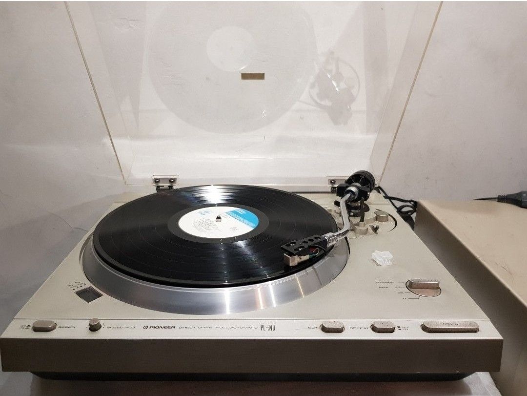 Pioneer PL-340 Direct drive turntable (Category: Other Audio Equipment) located in Caloocan City. Submitted by Lan_cab (Listing ID 1296520246, Image 3). Description: Pioneer PL-340 Direct drive, fully automatic W bnew headshell, cart,stylus Good working condition Made in japan, ac100v P7, 800.