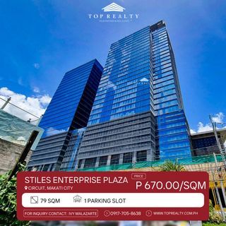 Prime Office Space for Rent in Makati City at The Stiles Enterprise Plaza with FREE PARKING SLOT