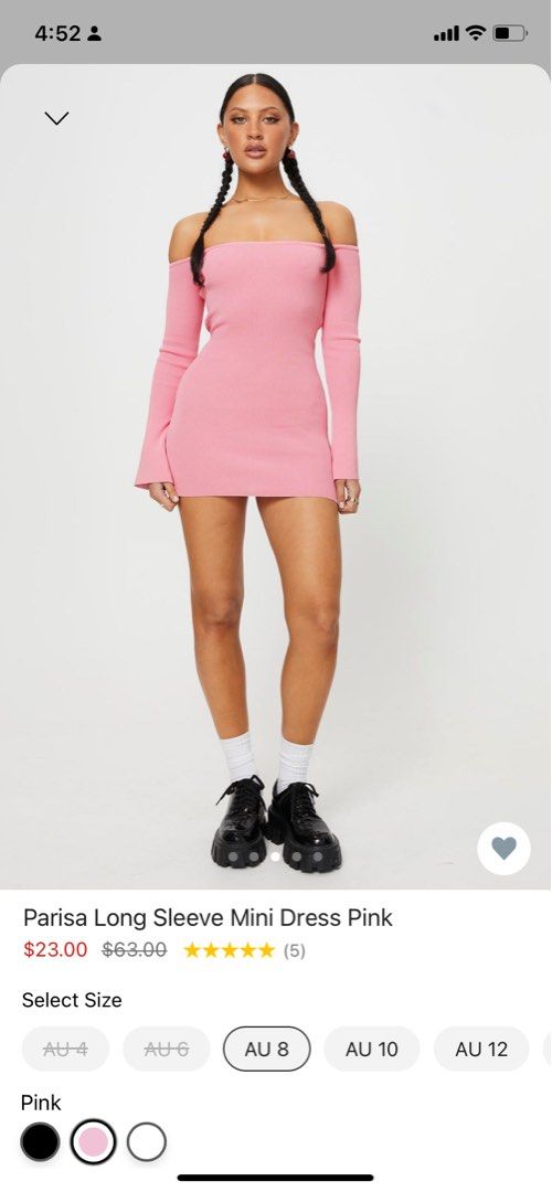 Princess Polly PARISA LONG SLEEVE MINI DRESS PINK, Women's Fashion, Dresses  & Sets, Dresses on Carousell