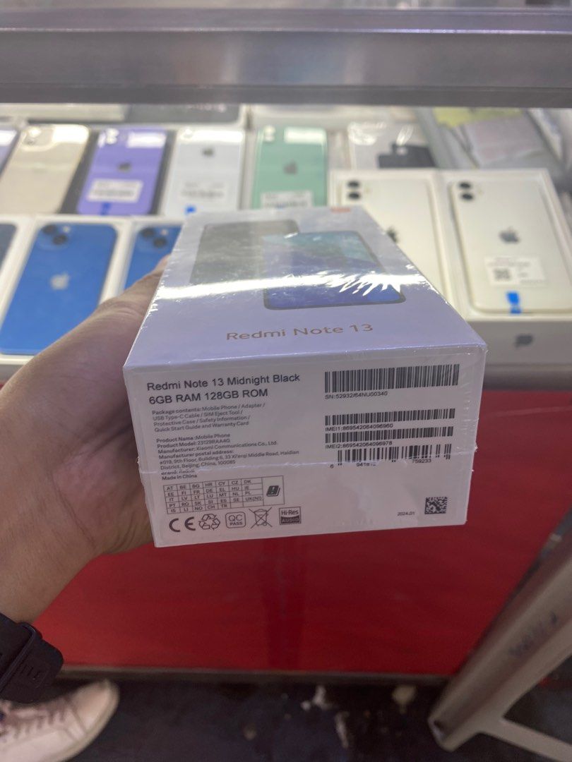 Redmi Note 13 6/128gb (Category: Xiaomi) located in San Juan City. Submitted by rodelmarllemit (Listing ID 1296453420, Image 3). Description: Brandnew Redmi Note 13 Rom: 128gb Ram: 6gb Color: Midnight Black Mode of Payment: •Cash •Bank Transfer •GCash & Paymaya Installment: •Credit Card •Ggives Facebook Page: ASHLEY & LYN Facebook Page: JENNY TELECOM •Cash on Delivery •Shipping •Meet Up •Trade In You can visit our Physical store in Stall number Y