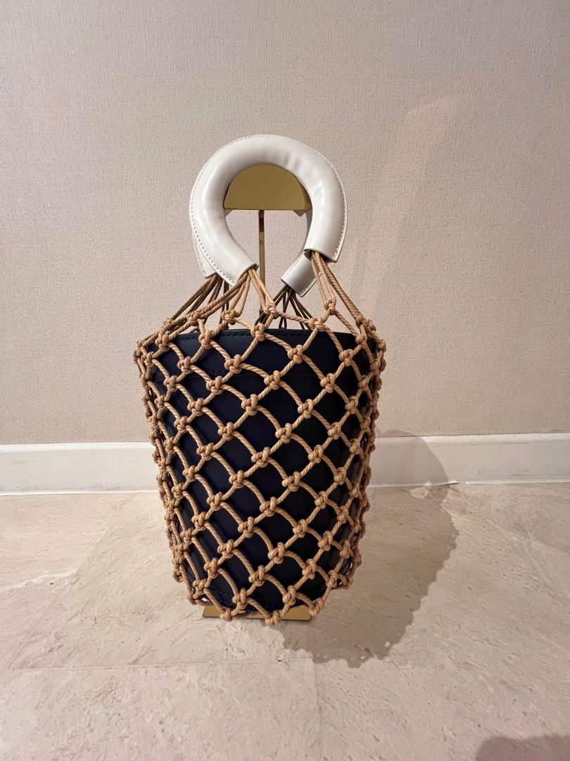 Staud macrame bucket bag top