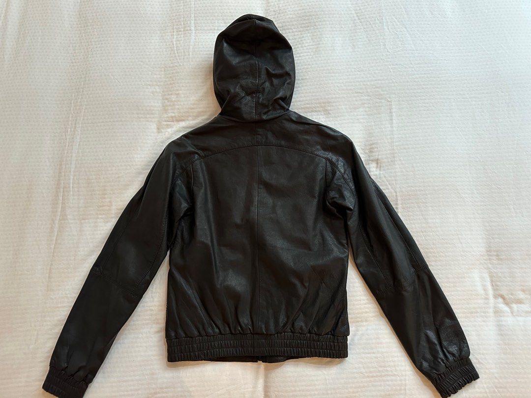 Stussy leather jacket online