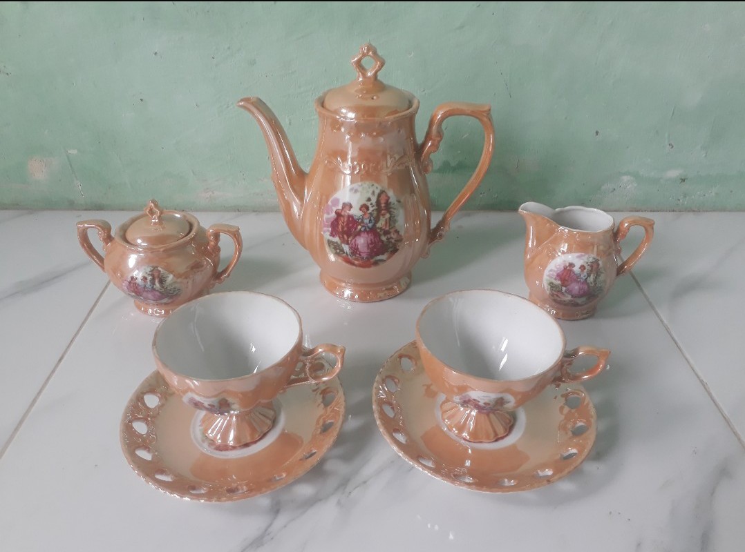 Teko Keramik Set Japan Tea Set Vintage Lawas Kode Tsj Perabotan