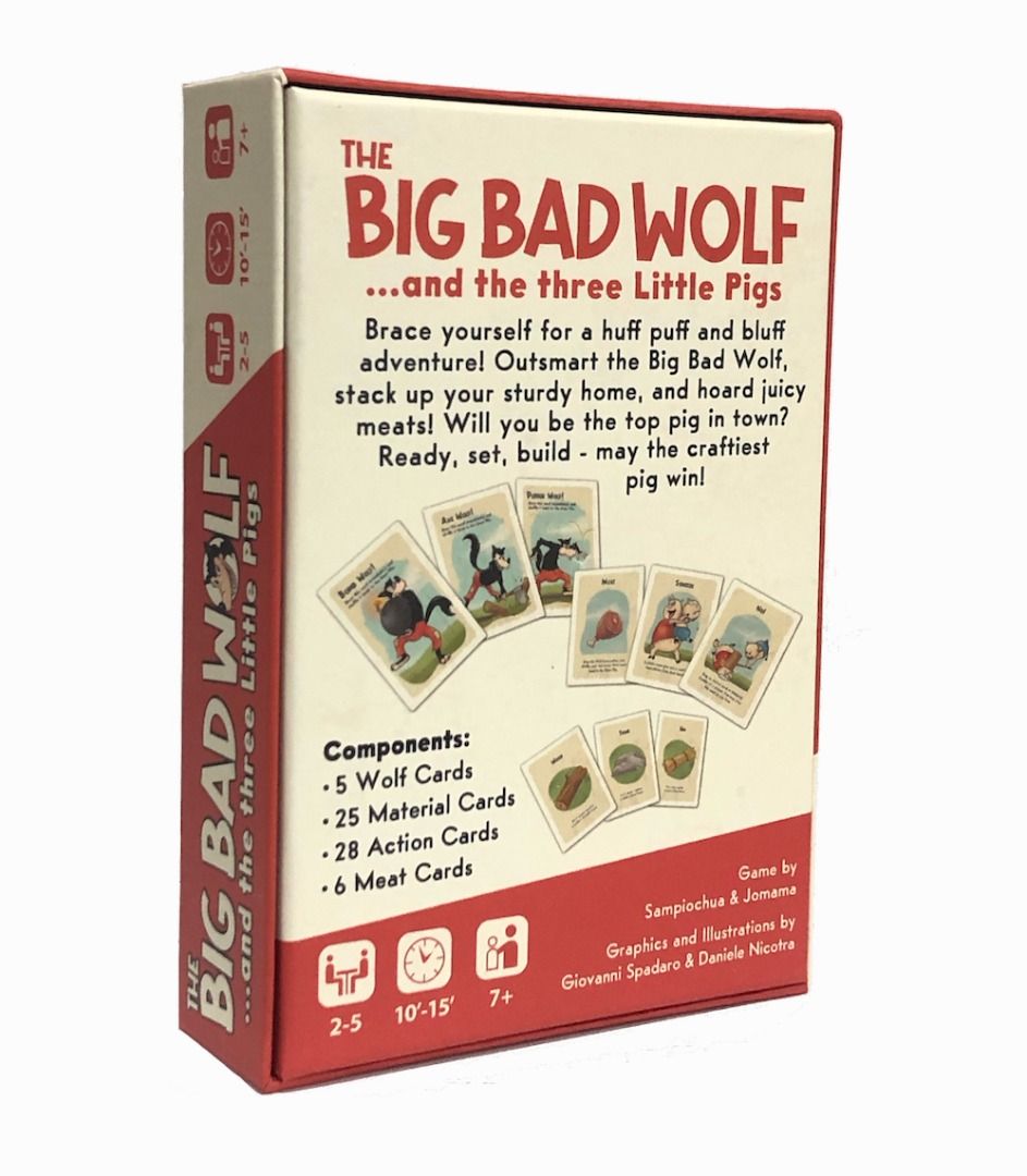 The Big Bad Wolf and the 3 Little Pigs Card Game #family game #fairy tale  #fairytale #party game #table top #tabletop #three little piggies #gift  exchange #little riding hood, Hobbies & Toys,