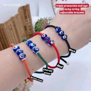 Triple protection evil eye bracelet