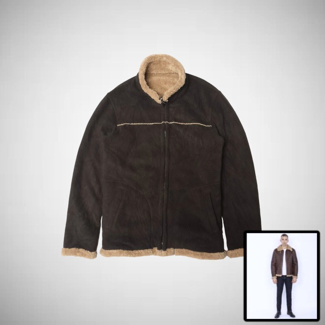 Fuzzy uniqlo jacket top