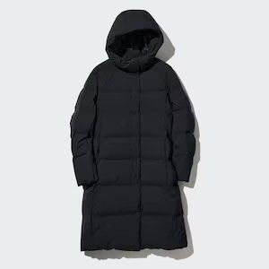 Uniqlo Seamless Down Long Coat Jacket Black Women s Fashion Coats Jackets and Outerwear on Carousell