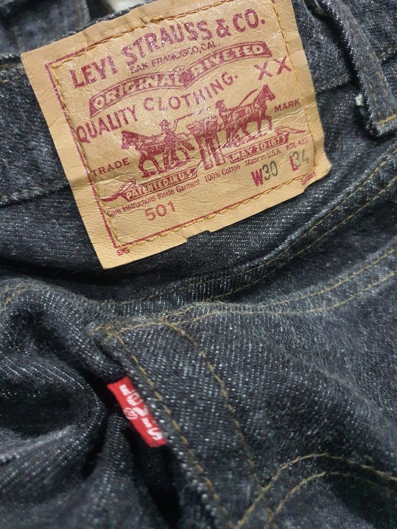 Vintage 90s Levis 501 Black Denim Jeans Boombastic Made in USA