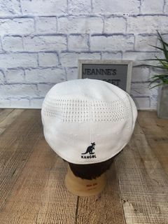 Vintage Kangol beret hat White tropic 502 flat cap England mens size large