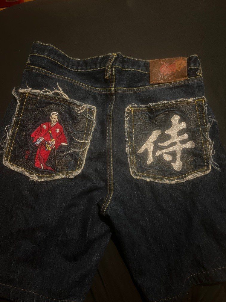 Vintage red monkey company jean shorts