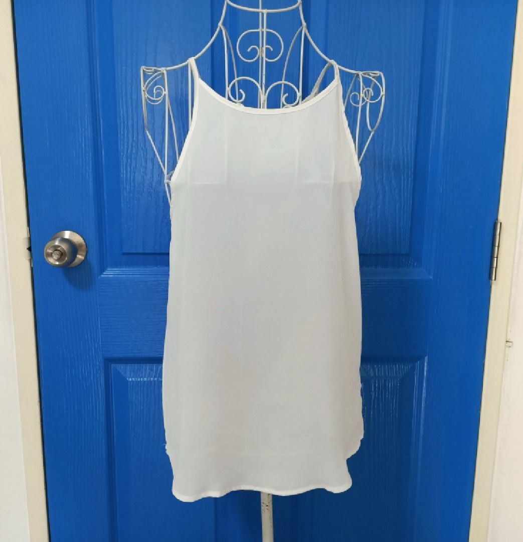 White Spaghetti Strap Blouse