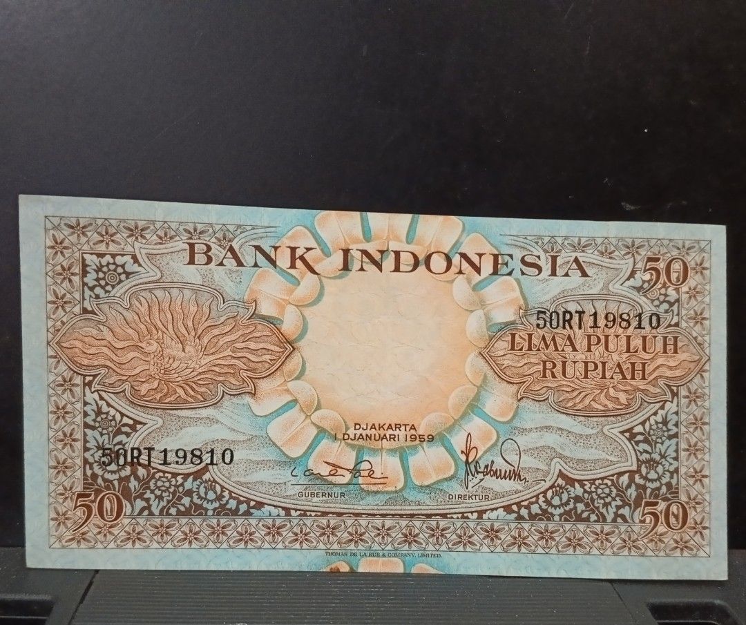 WNH Notes] Indonesia Asia World Banknote Duit Lama 50 Rupiah 1959 Extremely  Fine EF Condition - SEE DESCRIPTION