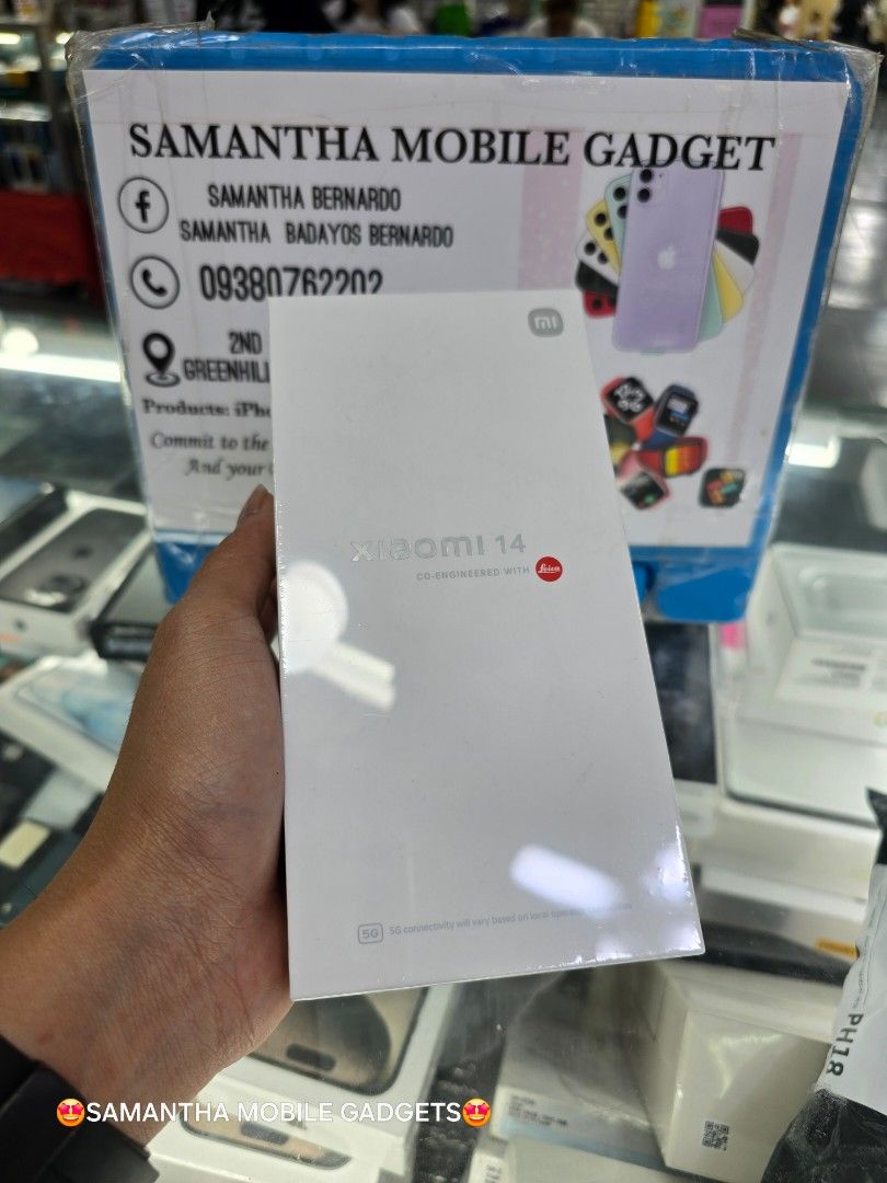 Xiaomi 14 12gb 512gb Global Version Snapdragon (Category: Xiaomi) located in Manila. Submitted by lenweltong05295 (Listing ID 1296506783, Image 1). Description: Xiaomi 14 12gb 512gb Global Version Snapdragon Brabdnew Sealed with Warranty Onhand Stock.