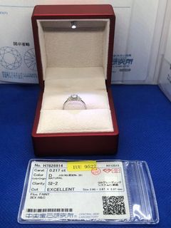 0.217 Carat Diamond Ring w/ Grading Report Certificate
