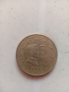 No mint mark/1995 5peso ph rare to find hard coin