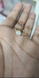 1ct Moissanite Dia Ring (Saudi Gold)