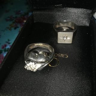 2pcs  stainless rings
