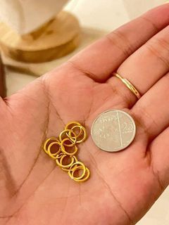 8mm Plain Loop Earrings in 18Karat Saudi Gold