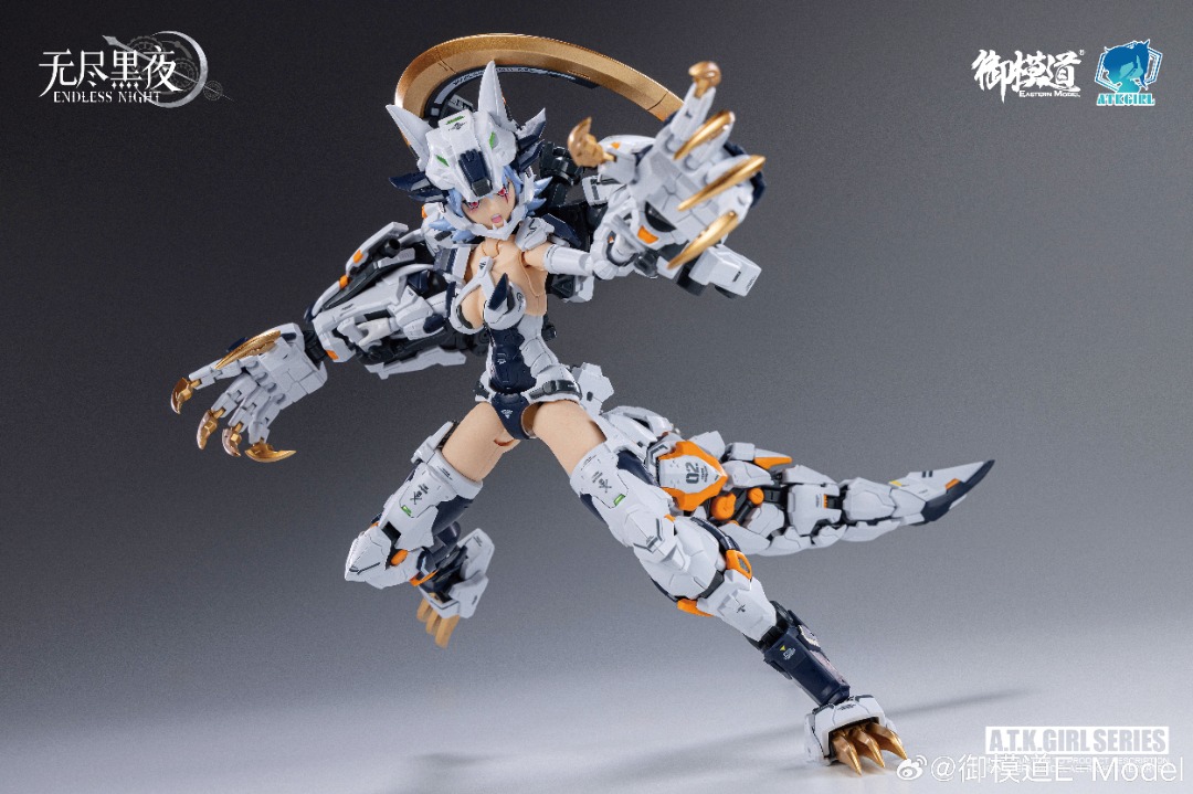 🔥現貨御模道1/12 狼女狼人白狼白色芬里爾機娘指揮官型ATK Girl Fenrir Commander Type 拼裝模型, 興趣及遊戲,  玩具& 遊戲類-