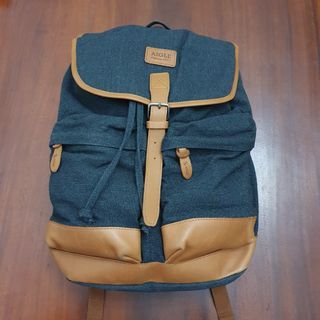 Aigle rucksack backpack leather canvas