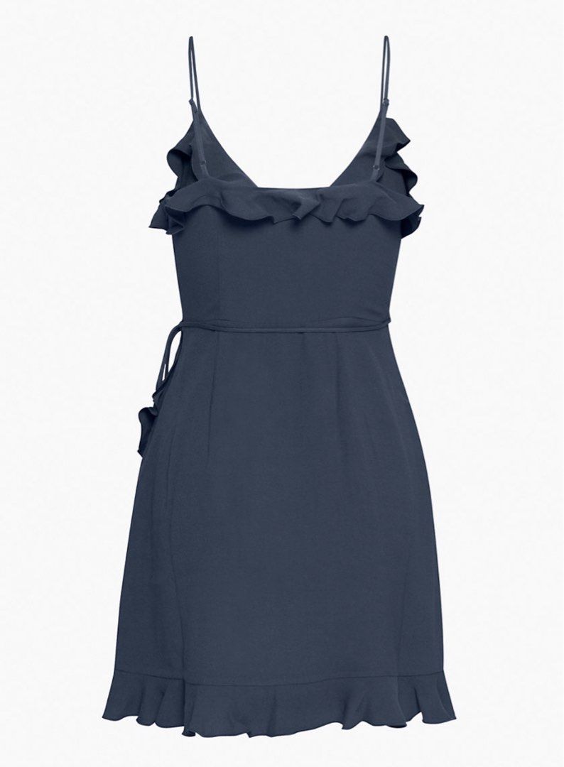 Aritzia Ruffles Dress Navy, Women's Fashion, Dresses & Sets, Dresses on  Carousell