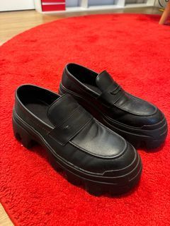 ASOS FAUX LEATHER CHUNKY LOAFERS