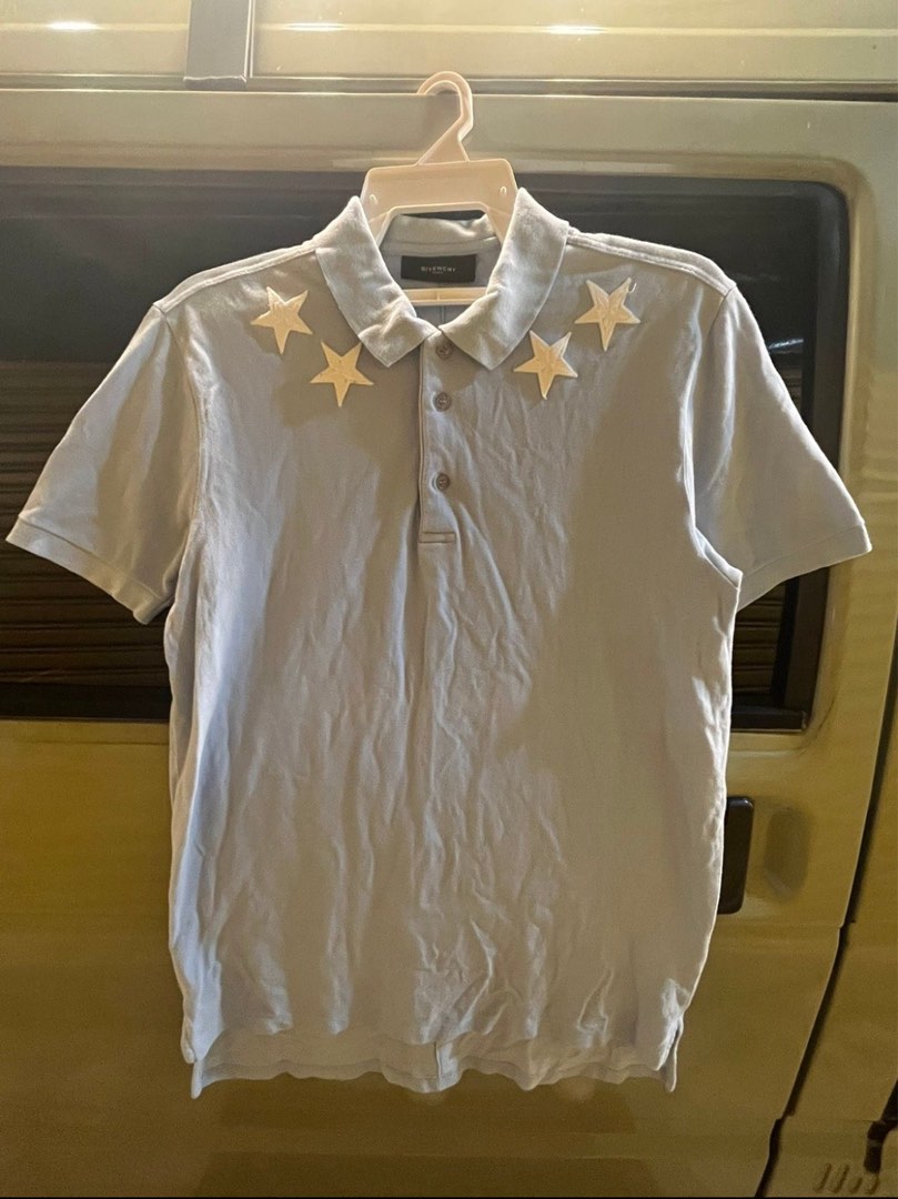 Authentic Givenchy Star Polo Blue Tee Men s Fashion Tops Sets Tshirts Polo Shirts on Carousell