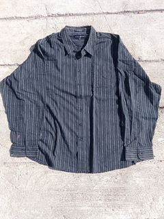 [SALE] Beverly Hills Polo Club Pin Stipes Black Long Sleeve Polo