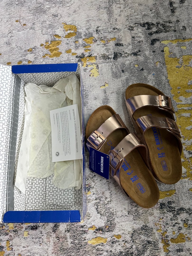 birkenstock arizona bs metallic copper