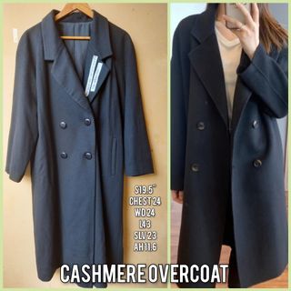 BLACK CASHMERE 
WINTER TRENCH COAT Overcoat