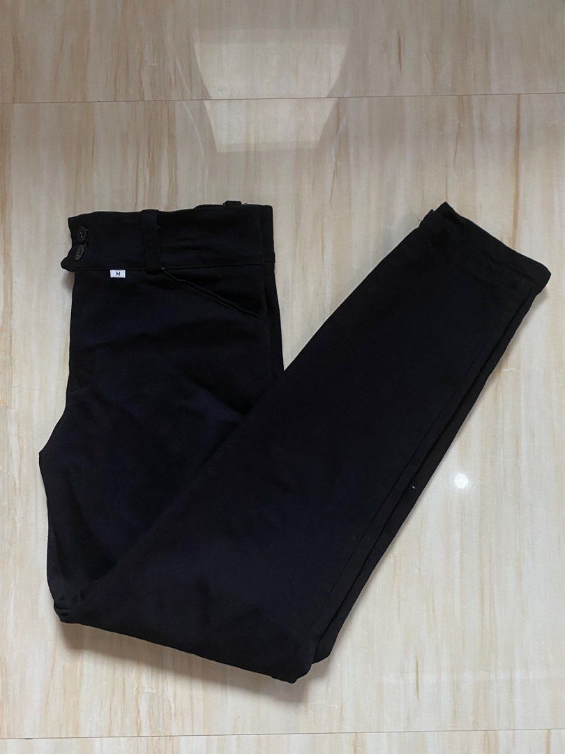 Black Denim Slack Pants (Category: Jeans) located in Nabua. Submitted by theclutterqueen (Listing ID 1300833264, Image 1). Description: 📌used twice 📌good condition 📌mid waist 📌size 27 📌perfect sa work.