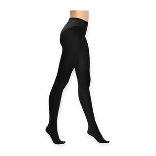 Black Full Support Opaque Pantyhose Stockings