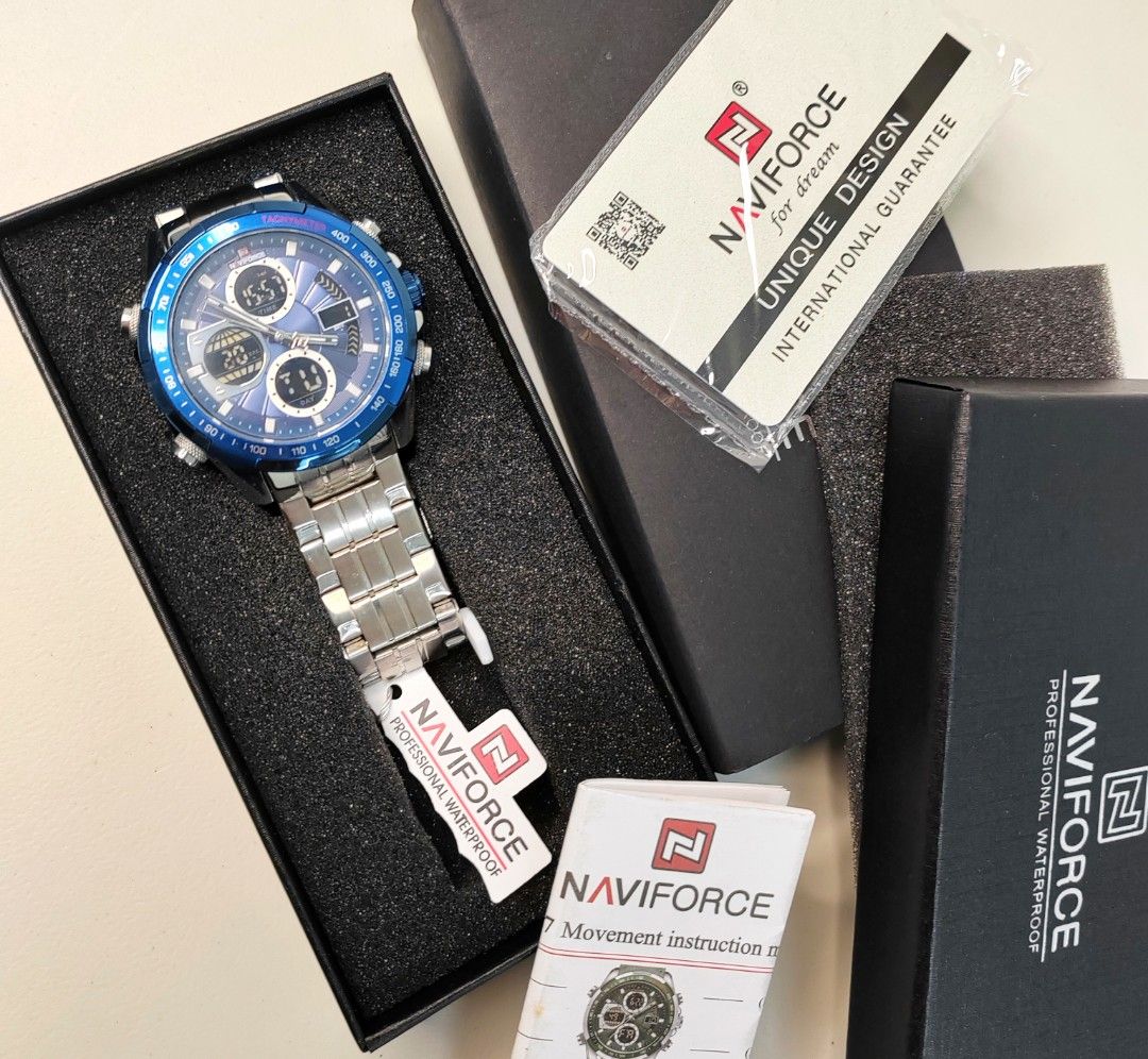 Blue dial Chronograph Naviforce Men s Fashion Watches Accessories Watches on Carousell