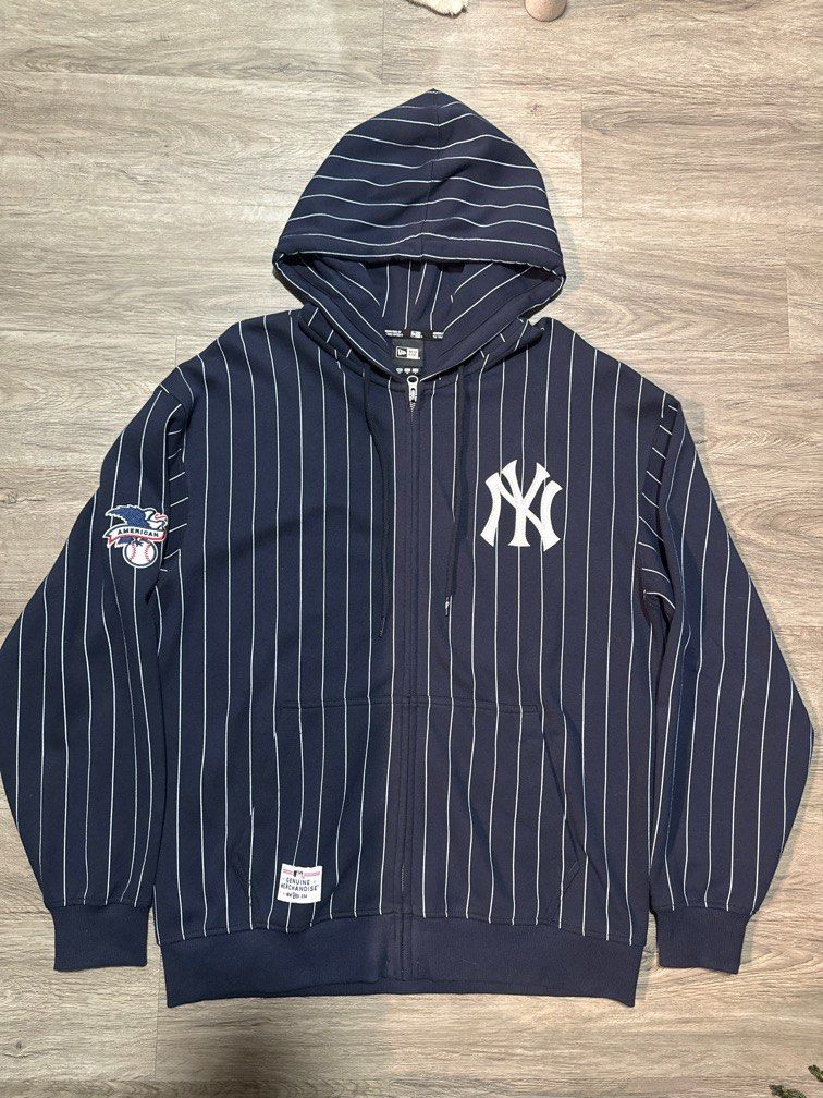 Kith for major league baseball new york yankees striped hoodie white on sale