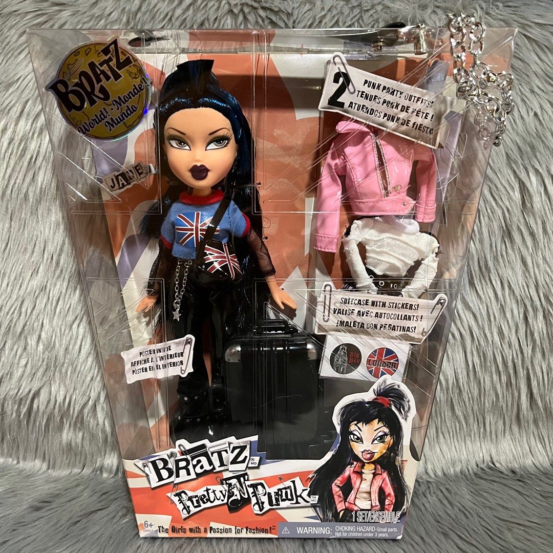 Bratz Pretty N Punk Jade Doll (Category: Kids Toys) located in Cebu City. Submitted by jayrassicpark (Listing ID 1300830136, Image 1). Description: Bratz Pretty 'N' Punk Doll Jade for sale for only ₱5000 Details: -1 Bratz doll (Jade - repro) -Brand New (NRFB) -Defect: The box is damaged; in-box collectors be warned (view the photo I posted for reference) -Comes with her complete accessories such as 2 outfits and a suitcase -Authentic toy from MGA