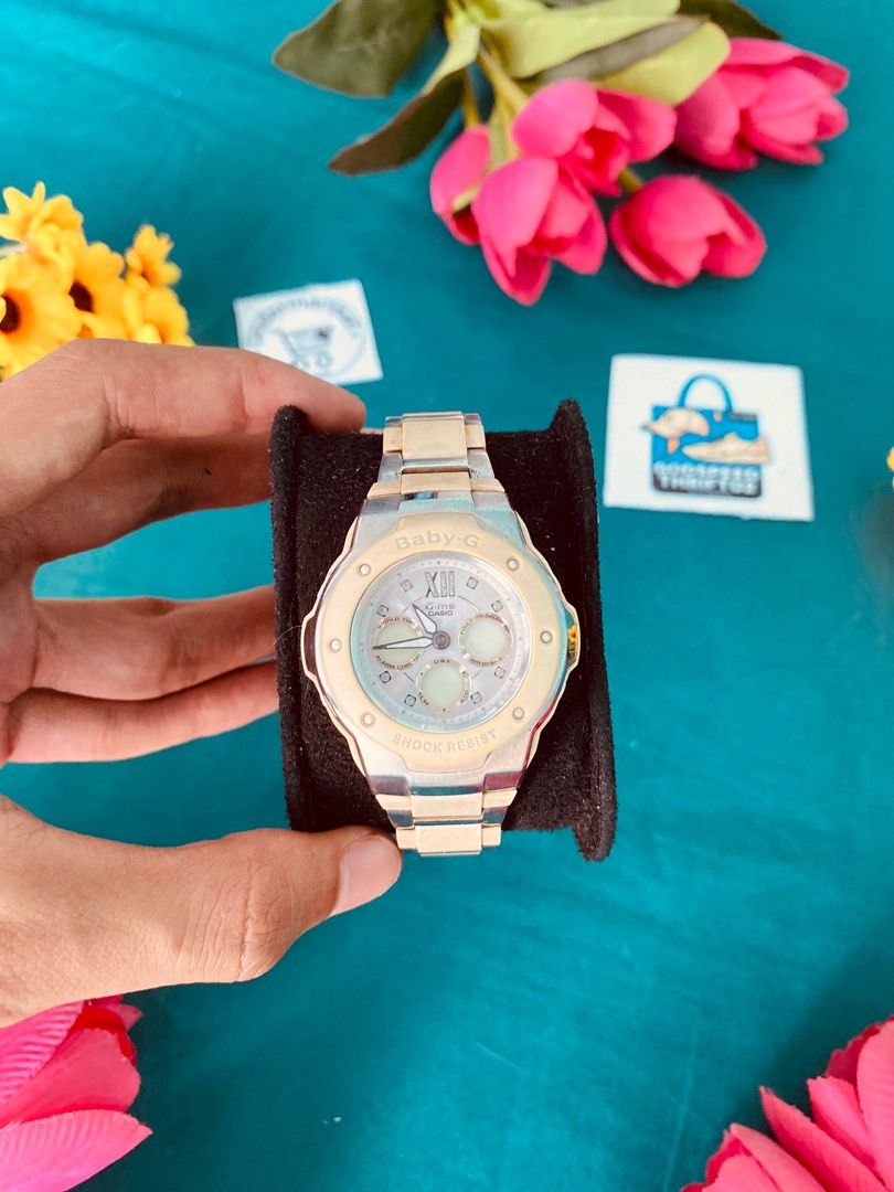 Casio Baby G MSG 301C Cream Original Fesyen Wanita Jam Tangan di Carousell