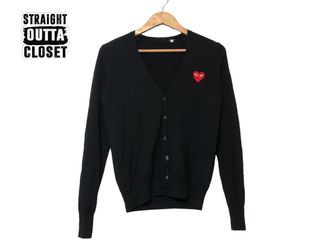 CDG PLAY KNITTED CARDIGAN