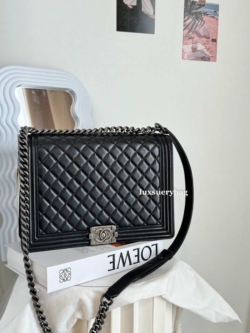 Chanel Boy leboy Large Calfskin Rhw Women s Fashion Bags Wallets Purses Pouches on Carousell