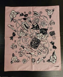 CHANEL COCO PINK COTTON SCARF SS 1993