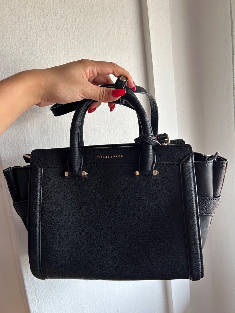 Charles Keith Structured Trapeze Bag Women s Fashion Bags Wallets Cross body Bags on Carousell