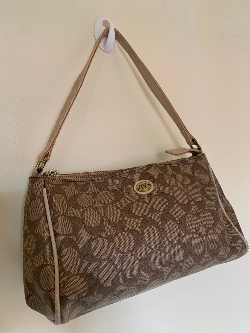 Coach Messico Top Handle Pouch In Signature / Saddle bag, Luxury, Bags ...