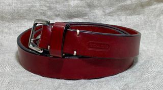 COACH Red Genuine Leather belt